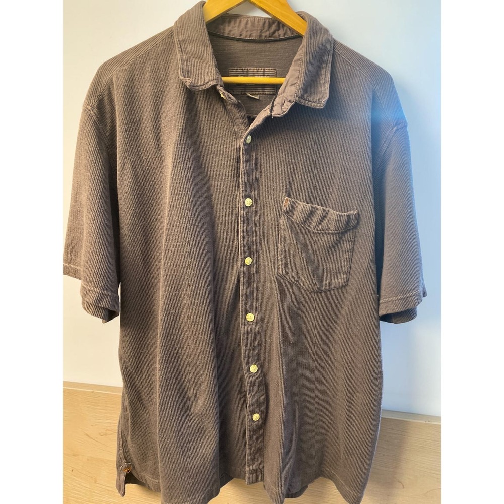 32 Bar Blues Button Down Textured Dark Lavender Men's Shirt XXL